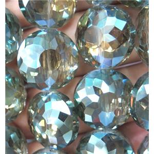 Chinese crystal glass bead, approx 18mm dia, 18pcs per st [GSICC222]