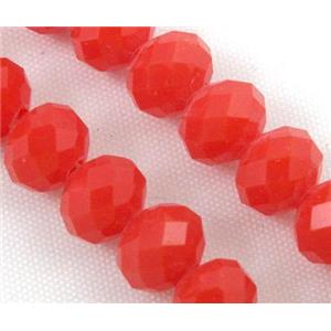 glass crystal bead, faceted wheel, red, approx 3x4mm, 135pcs per st [GSICC28-4MM]