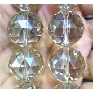 chinese crystal glass bead, faceted round, approx 20mm dia, 12pcs per st [GSICC306-20MM]