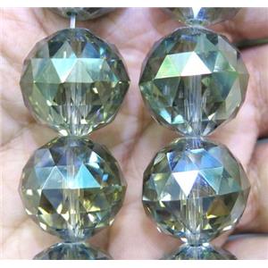 chinese crystal glass bead, faceted round, approx 15mm dia, 15pcs per st [GSICC310-15MM]