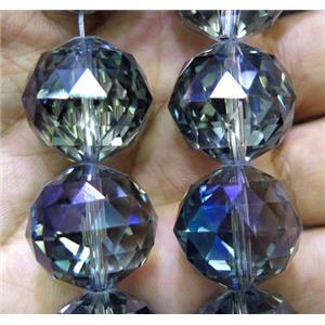 chinese crystal glass bead, faceted round, approx 20mm dia, 12pcs per st [GSICC314-20MM]