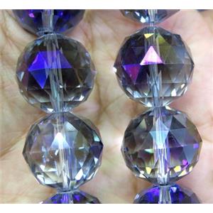 chinese crystal glass bead, faceted round, approx 20mm dia, 12pcs per st [GSICC319-20MM]
