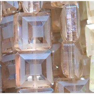 chinese crystal glass bead, faceted square, approx 14x14mm, 22pcs per st [GSICC336]