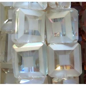 chinese crystal glass bead, faceted square, approx 14x14mm, 22pcs per st [GSICC337]