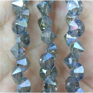 chinese crystal glass bead, diamondoid, approx 6mm dia, 100pcs per st [GSICC355]