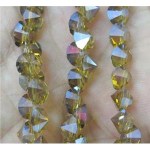 chinese crystal glass bead, diamondoid, approx 6mm dia, 100pcs per st [GSICC361]