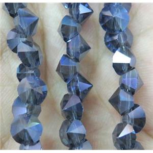 chinese crystal glass bead, diamondoid, approx 6mm dia, 100pcs per st [GSICC365]