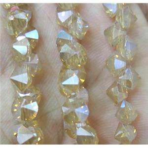 chinese crystal glass bead, diamondoid, approx 6mm dia, 100pcs per st [GSICC366]