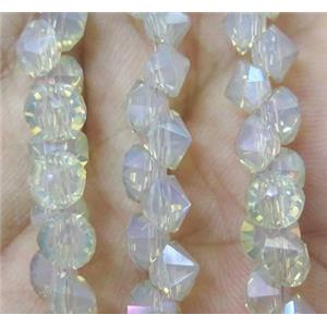chinese crystal glass bead, diamondoid, approx 6mm dia, 100pcs per st [GSICC367]