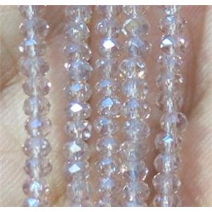 chinese crystal glass seed beads, faceted rondelle, approx 2mm, 200pcs per st [GSICC413]