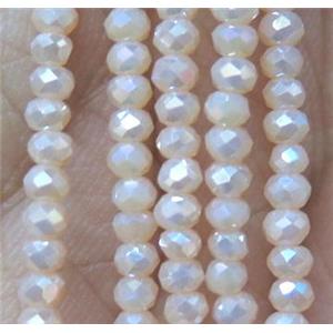 chinese crystal glass seed beads, faceted rondelle, approx 2mm, 200pcs per st [GSICC414]
