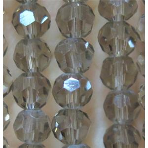 smoky Chinese Crystal Beads, faceted round, approx 4mm dia, 100pcs per st [GSICC444]