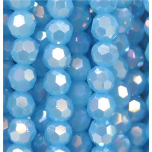 chinese crystal bead, faceted round AB color, approx 4mm dia, 100pcs per st [GSICC449]