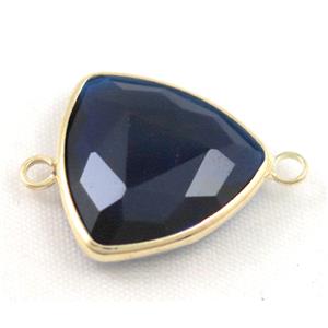 Chinese crystal glass connector, faceted, approx 18x18x18mm [GSICC546]