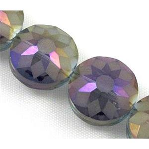 cut glass crystal bead, sun flower, 18mm dia [GSICC57-18MM]
