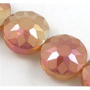 cut glass crystal bead, sun flower, 18mm dia [GSICC61-18MM]