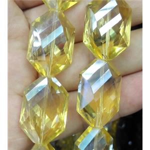Chinese crystal bead, faceted, champagne, approx 18x25mm, 15pcs per st [GSICC620]