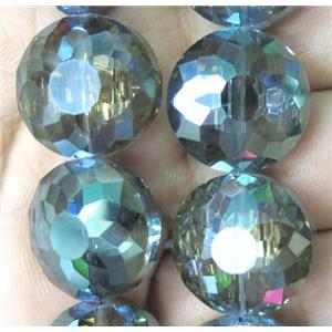 Chinese crystal bead, faceted flat round, approx 18mm dia, 18pcs per st [GSICC628]