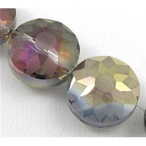 cut glass crystal bead, sun flower, 18mm dia [GSICC63-18MM]