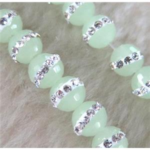 Chinese crystal bead with rhinestone, faceted round, approx 10mm dia, 40pcs per st [GSICC648-10MM]