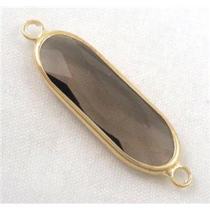 chinese crystal glass connector, approx 9x27mm [GSICC655]