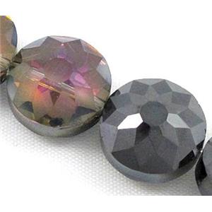cut glass crystal bead, sun flower, 18mm dia [GSICC66-18MM]