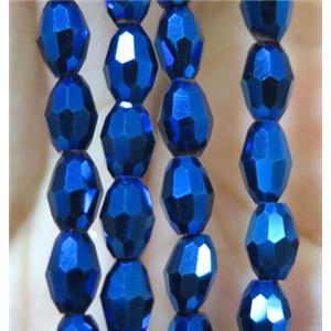 Chinese Crystal Beads, faceted oval, approx 4x6mm, 72pcs per st [GSICC679-4X6MM]