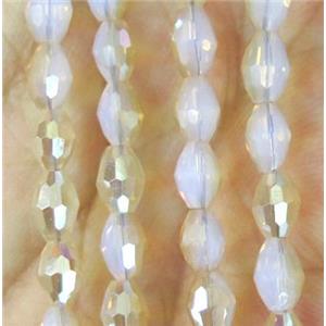 Chinese Crystal Beads, faceted oval, approx 3x5mm. 100pcs per st [GSICC684-3X5MM]