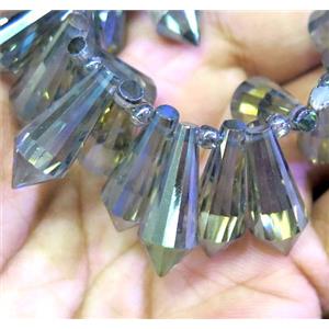chinese crystal bead, faceted teardrop, approx 8x12mm, 100pcs per st [GSICC688]