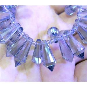 chinese crystal bead, faceted teardrop, approx 8x12mm, 100pcs per st [GSICC689]