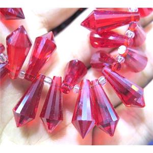 chinese crystal bead, faceted teardrop, approx 8x12mm, 100pcs per st [GSICC693]