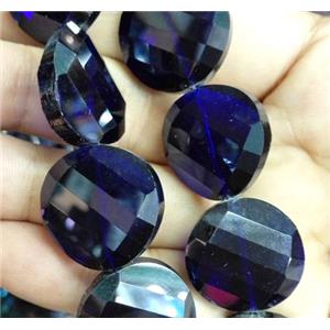 chinese crystal bead, faceted, twist round, approx 18mm dia, 20pcs per st [GSICC700-18MM]