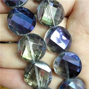 chinese crystal bead, faceted, twist round, approx 18mm dia, 20pcs per st [GSICC705-18MM]