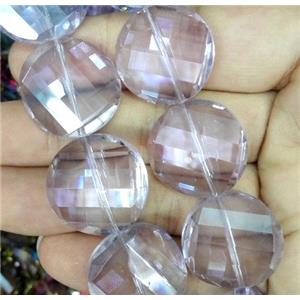 chinese crystal bead, faceted, twist round, approx 18mm dia, 20pcs per st [GSICC710-18MM]