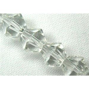 Clear Bicone glass beads, 6mm, 58pcs per strand [GS-BC-6MM-61]
