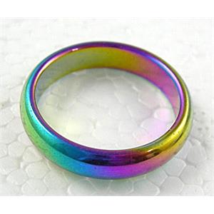 magnetic Hematite Ring, colorful, 25mm dia [HBCF01]