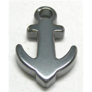 Black Hematite Anchor Charms Pendant With Hole, 20x33mm [HBLP022]