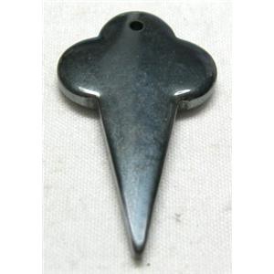 Black Hematite tower Pendant With Hole, 17x30mm [HBLP027]