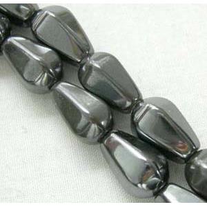 Magnetic Hematite bead, 6 facets teardrop, 8x12mm,34pcs per st [HBOS006]
