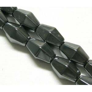 Magnetic Hematite beads, faceted bicone, 6x12mm, 34pcs per st [HBOS008]