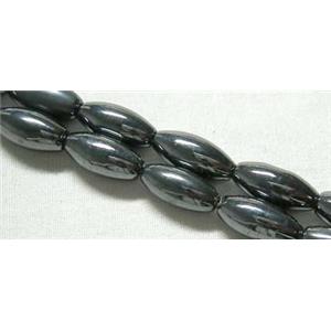 Magnetic Hematite bead, oval, 6x12mm,33pcs per st [HBOS009]