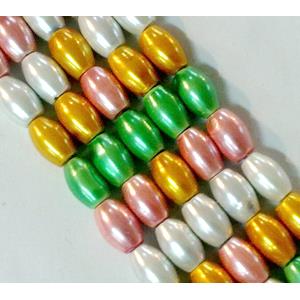 colorful Magnetic Hematite bead, 5x8mm, 50pcs per st [HBOS011]