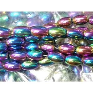 Hematite bead, no-Magnetic, colorful plated, 8x16mm [HBOS023-8X16MM]