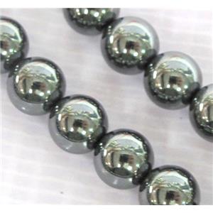 round black Hematite beads, no-Magnetic, approx 4mm dia [HBOS056-4MM]