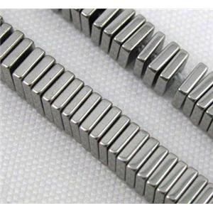 Hematite beads, no-Magnetic, platinum electroplated, square, approx 3x3x1mm [HBOS067-3MM]