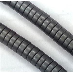 matte Hematite heishi disc beads, no-Magnetic, approx 3x1mm, 15.5 inches [HBOS080-3MM]