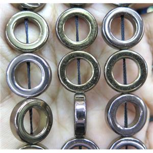 Hematite bead, ring, no-Magnetic, antique copper, approx 14mm dia [HBOS123-14MM]