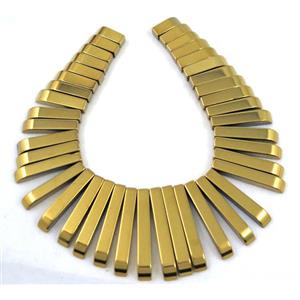 Hematite choker for necklace, gold electroplated, approx 12-30mm [HBOS162]