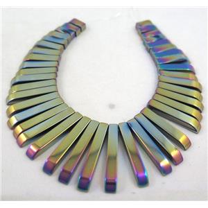 Hematite pendant for jewelry, no-Magnetic, rainbow electroplated, approx 12-30mm [HBOS168]