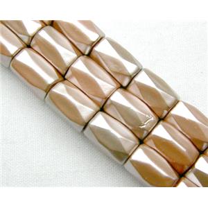 Hematite Magnetic Facet Tube Beads, 5x8mm, 50 beads per st. [HBFT5X8-C013]